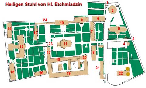 Lageplan Etchmiadzin Monastery map